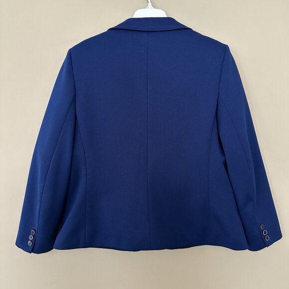 Givenchy Sport Single Breasted Blazer Suit Jacket Coat Women 16 VTG Navy Blue - Picture 7 of 9